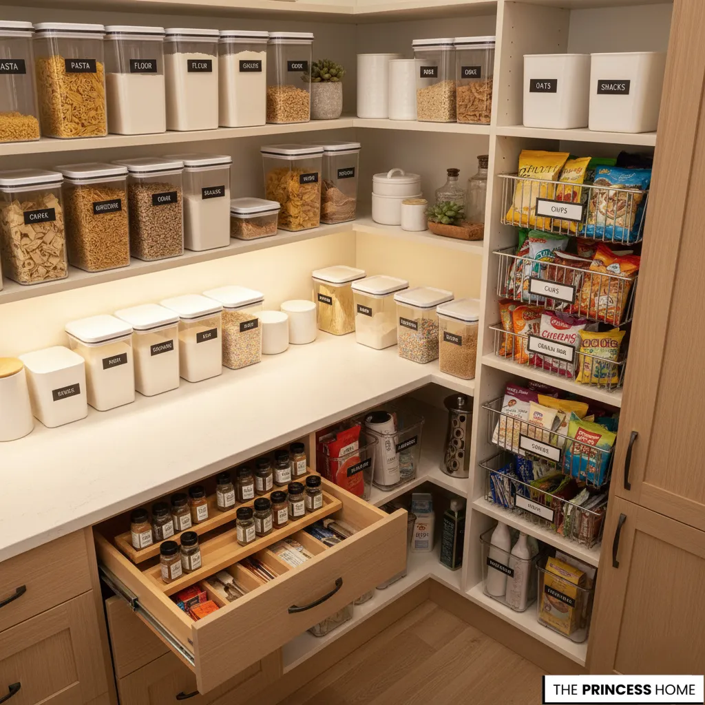 Organized Pantry Flow