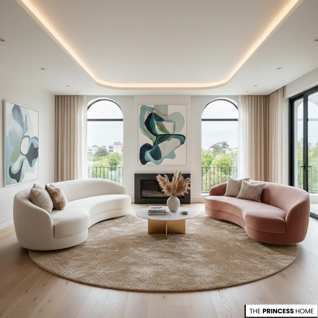 Sculptural Curved Sofa