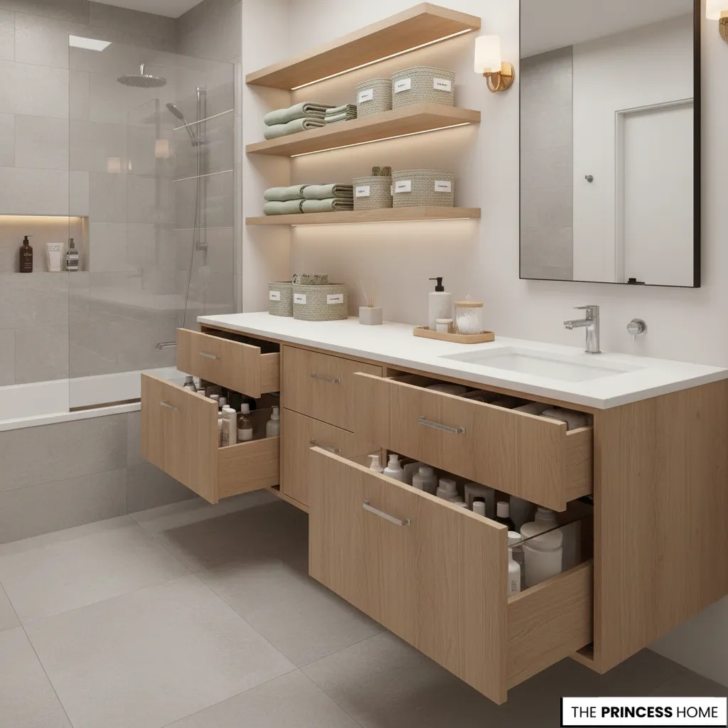 Streamlined Bathroom Storage