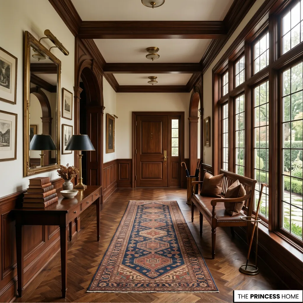 A Ralph Lauren decor interior showing layered natural light and warm architectural depth