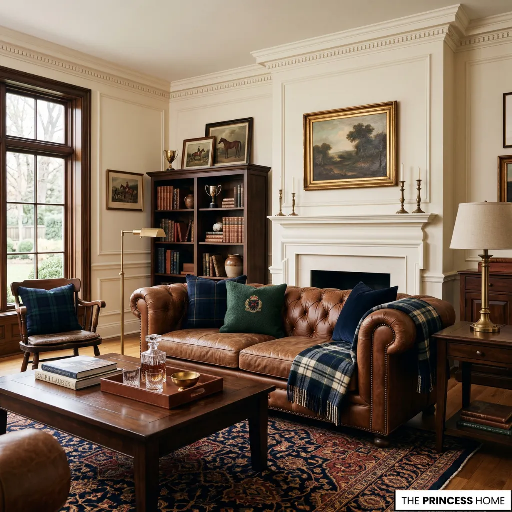 The strong contrast between the creamy walls and dark wood framing presents a challenge for clear visual distinction.