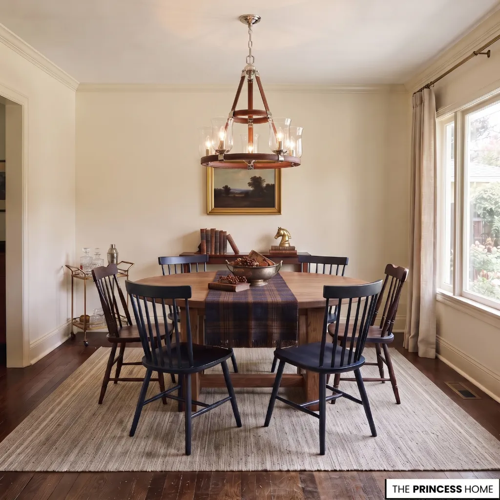 Collected study with books, artwork, vintage furniture, and personal objects