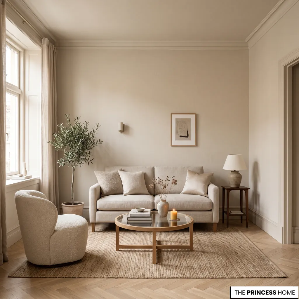 Compact room using Living Room Paint Colors to create a brighter and more spacious interior.