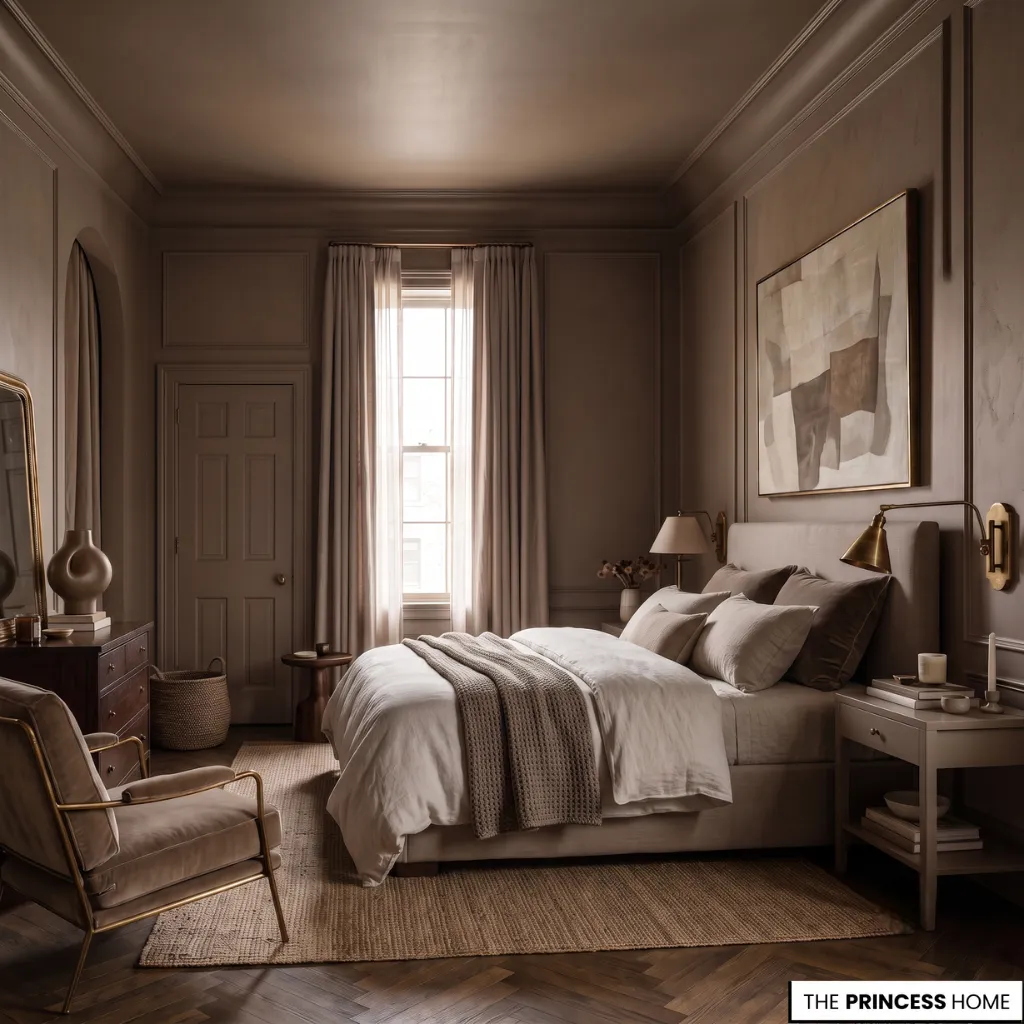 Painting Small Rooms demonstrating full color drenching with matching walls, trim and ceiling.