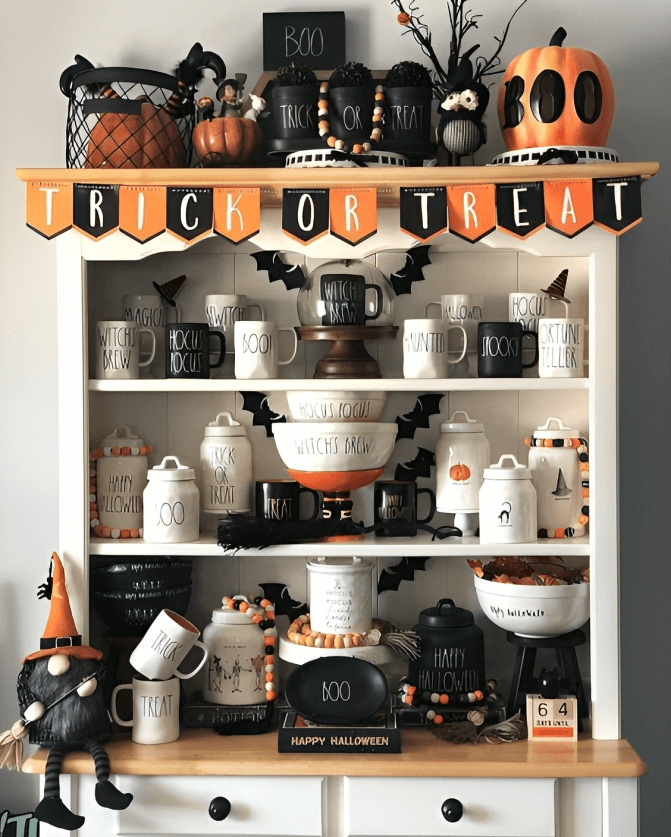 14 Spooky Halloween Coffee Bar Decor Ideas » Lady Decluttered