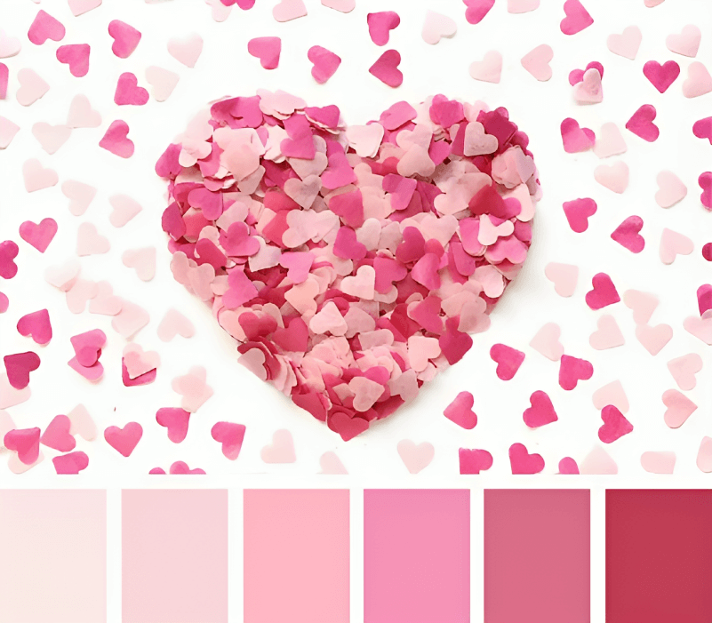 1**Color Palette: Red, Pink, and White