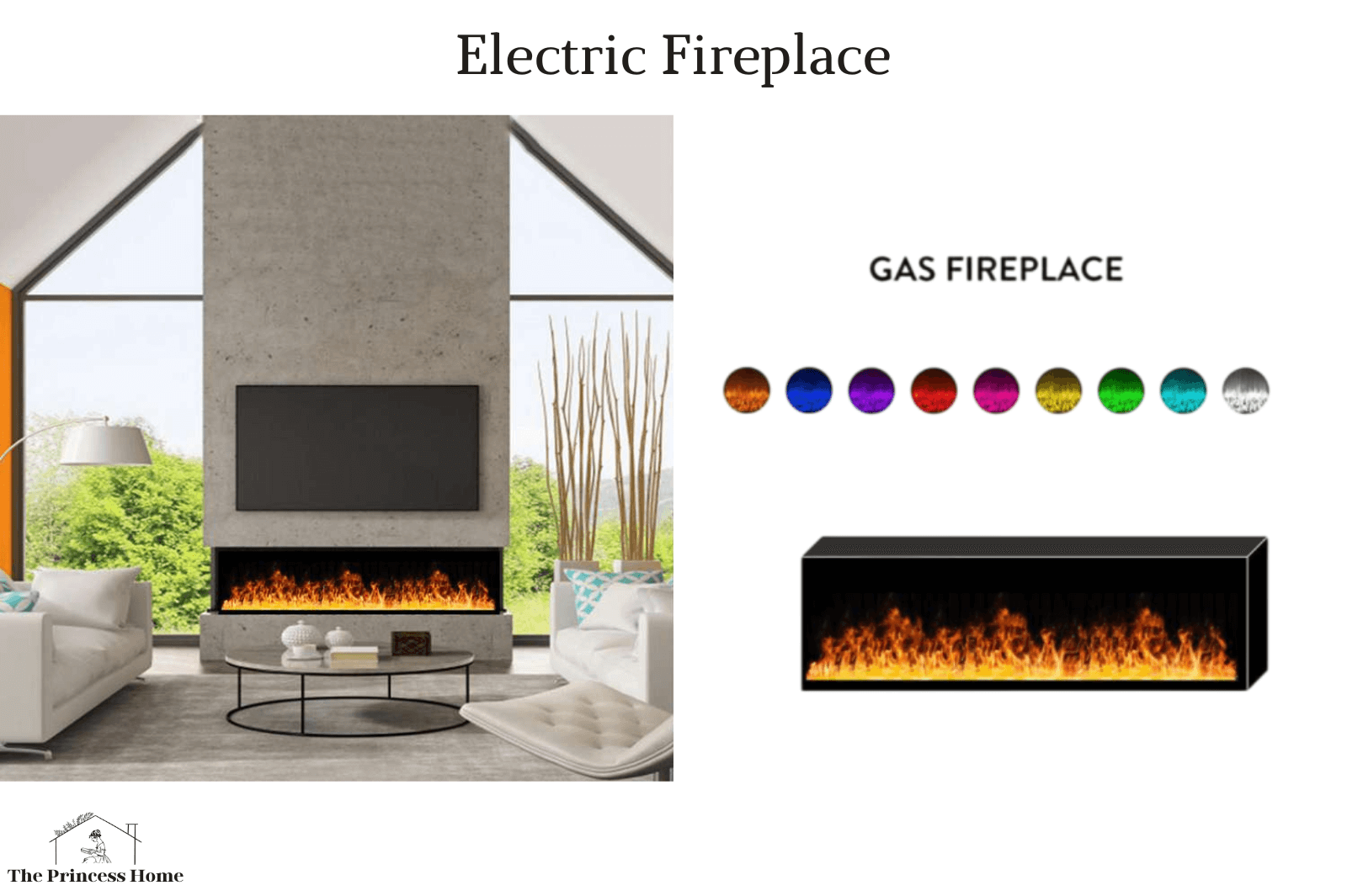 3. Electric Fireplace:
