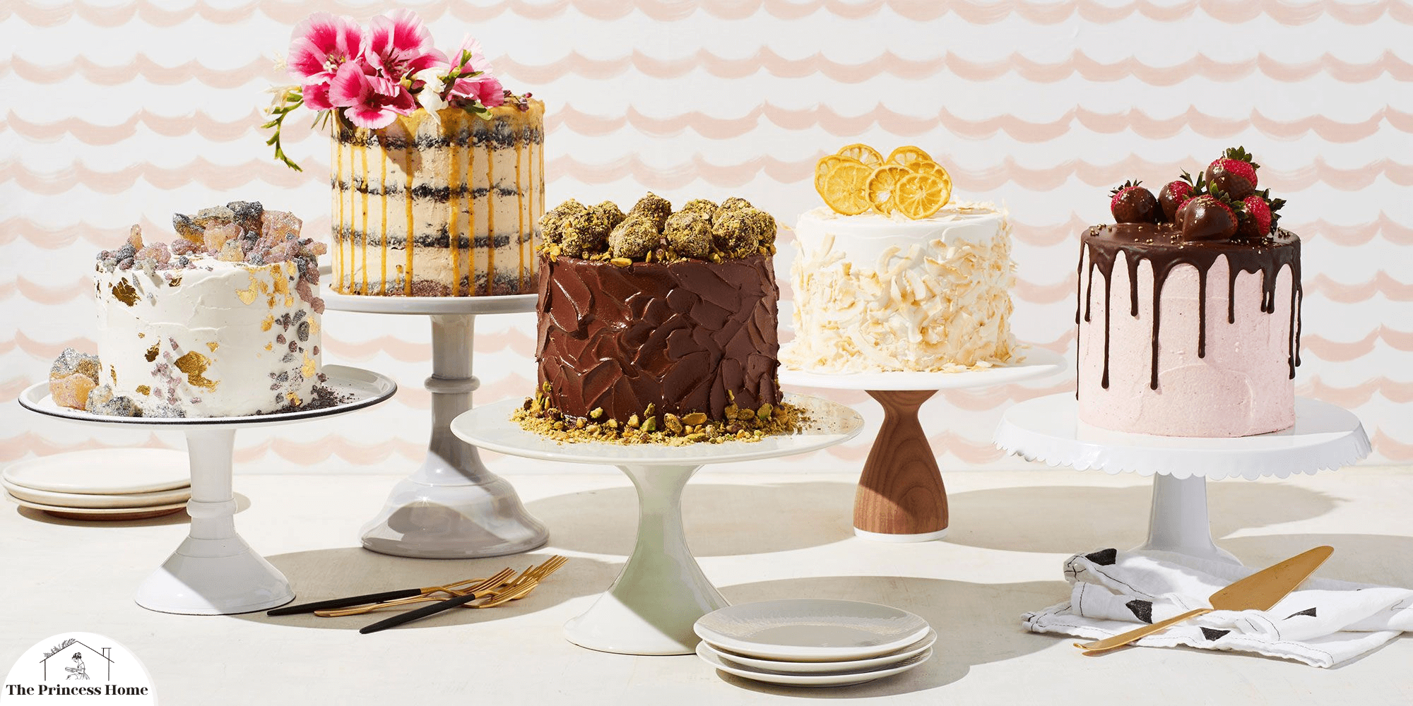 8.Decorative Cake Stands and Platters: