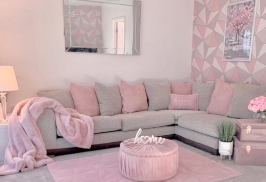pink and grey perfect home decor