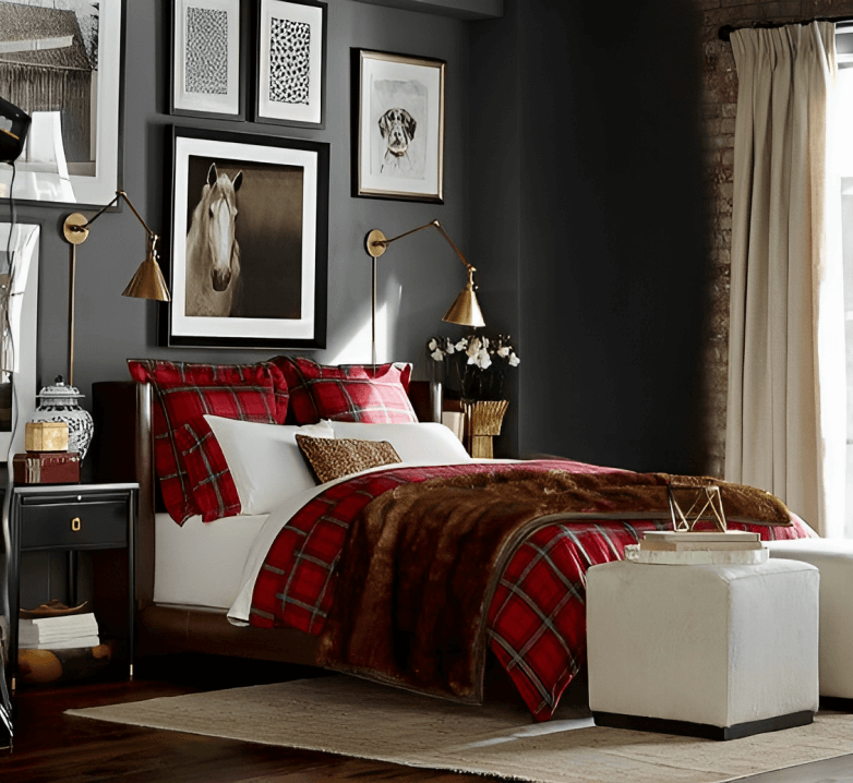 Christmas Tartan Decorations Bed Room Ideas  Make You Feel Like a Winter Wonderland