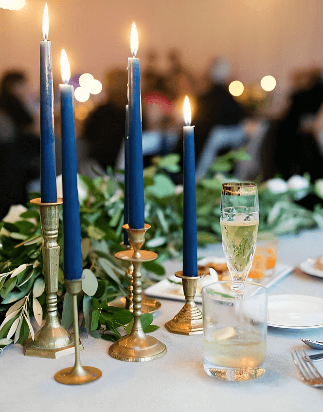 8.Candlelight and Navy Blue