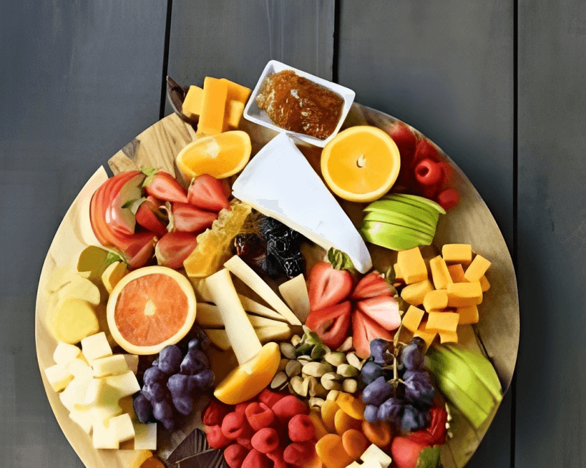13.Fruit and Cheese Platter: