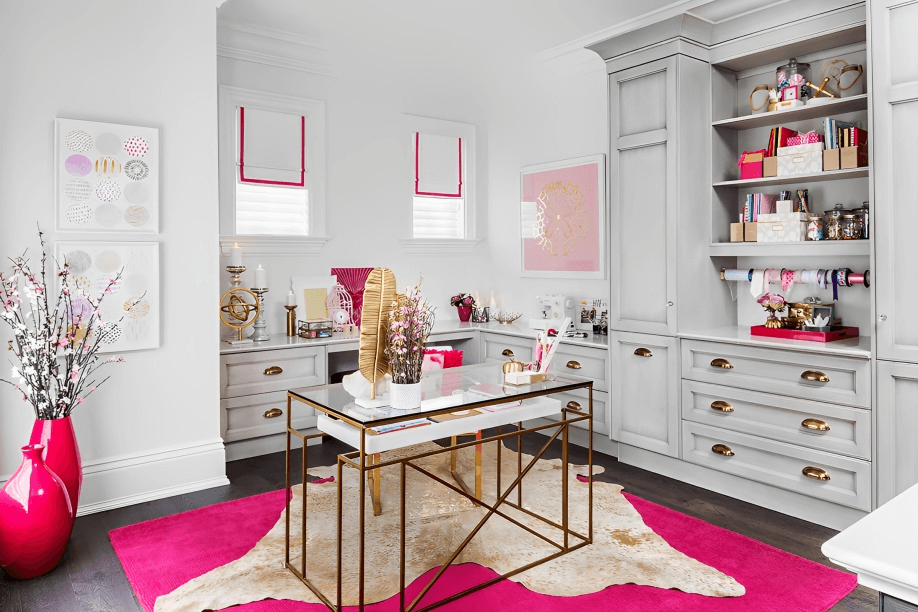 Chic Pink and Gold Office Decor: Get The Look! - THE SWEETEST DIGS