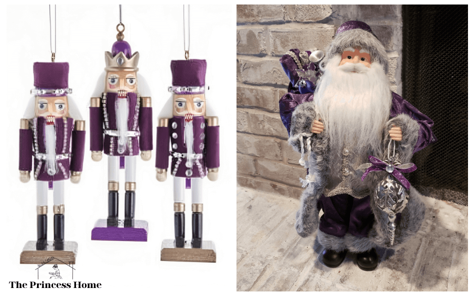 14.Purple Nutcrackers and Figurines: