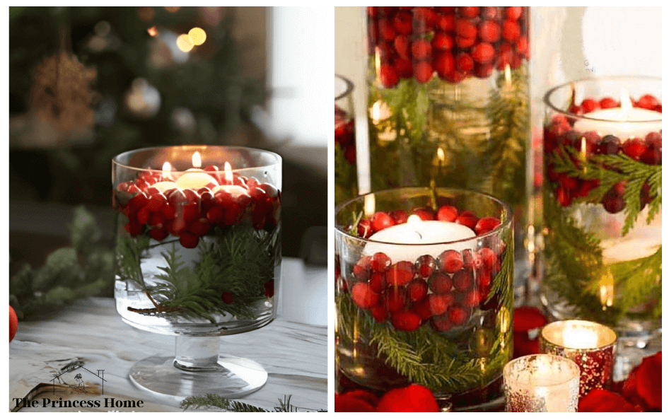 8.Timeless Tradition: Cranberry and Pine Centerpiece